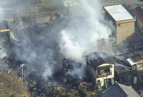 Fire destroys 10 shops in Osaka arcade